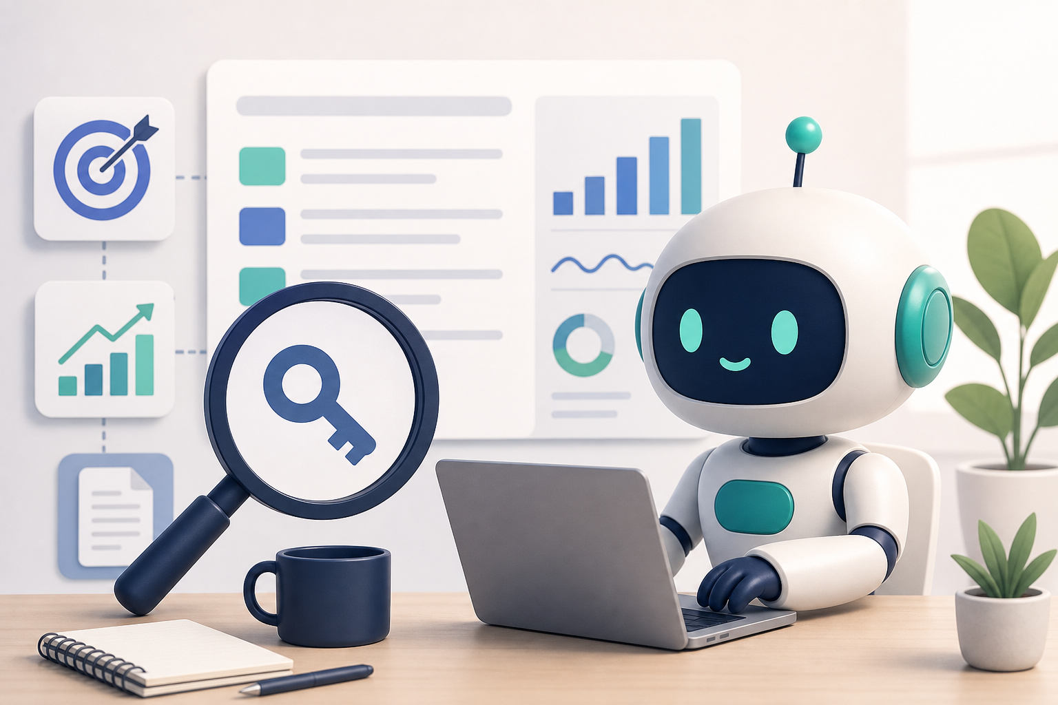 Equipe analisando pesquisa de palavras-chave para definir pautas mais úteis para o blog da empresa