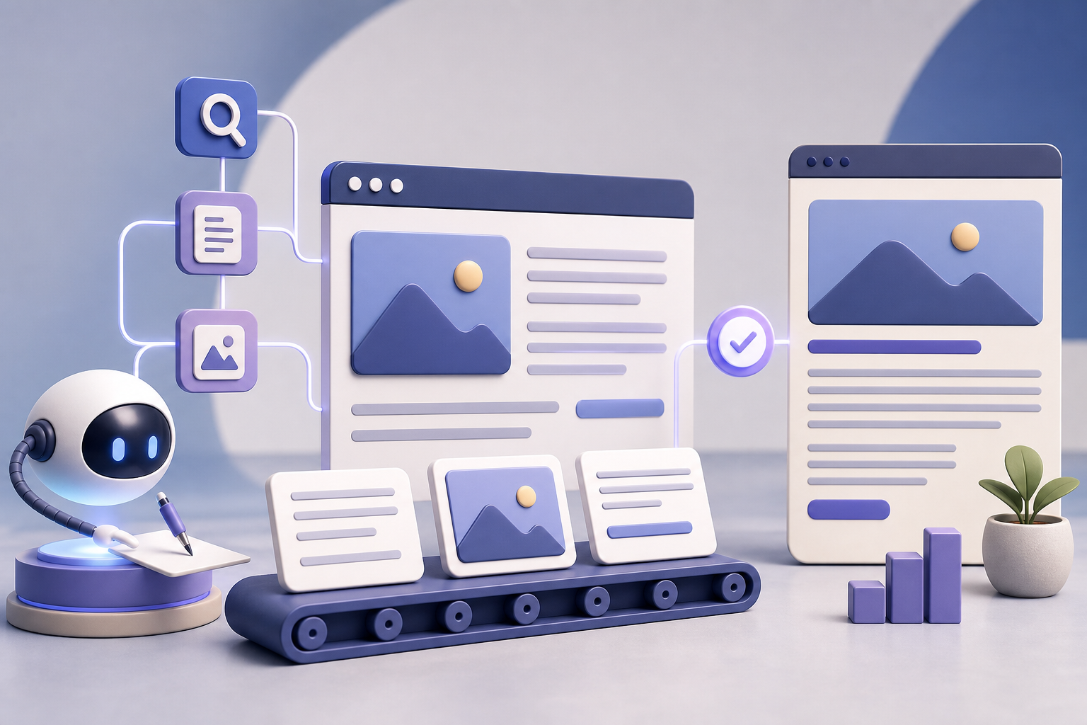 Imagem IA para blog de empresa com padrão visual consistente e alinhado ao conteúdo SEO