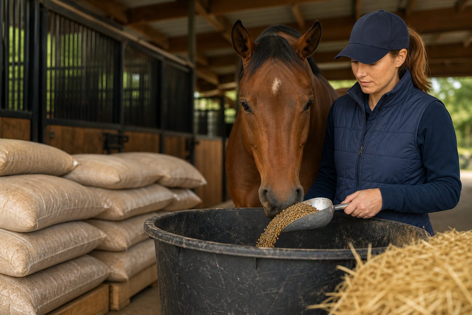 Ração para cavalos com foco em nutrição equina, desempenho e suporte técnico