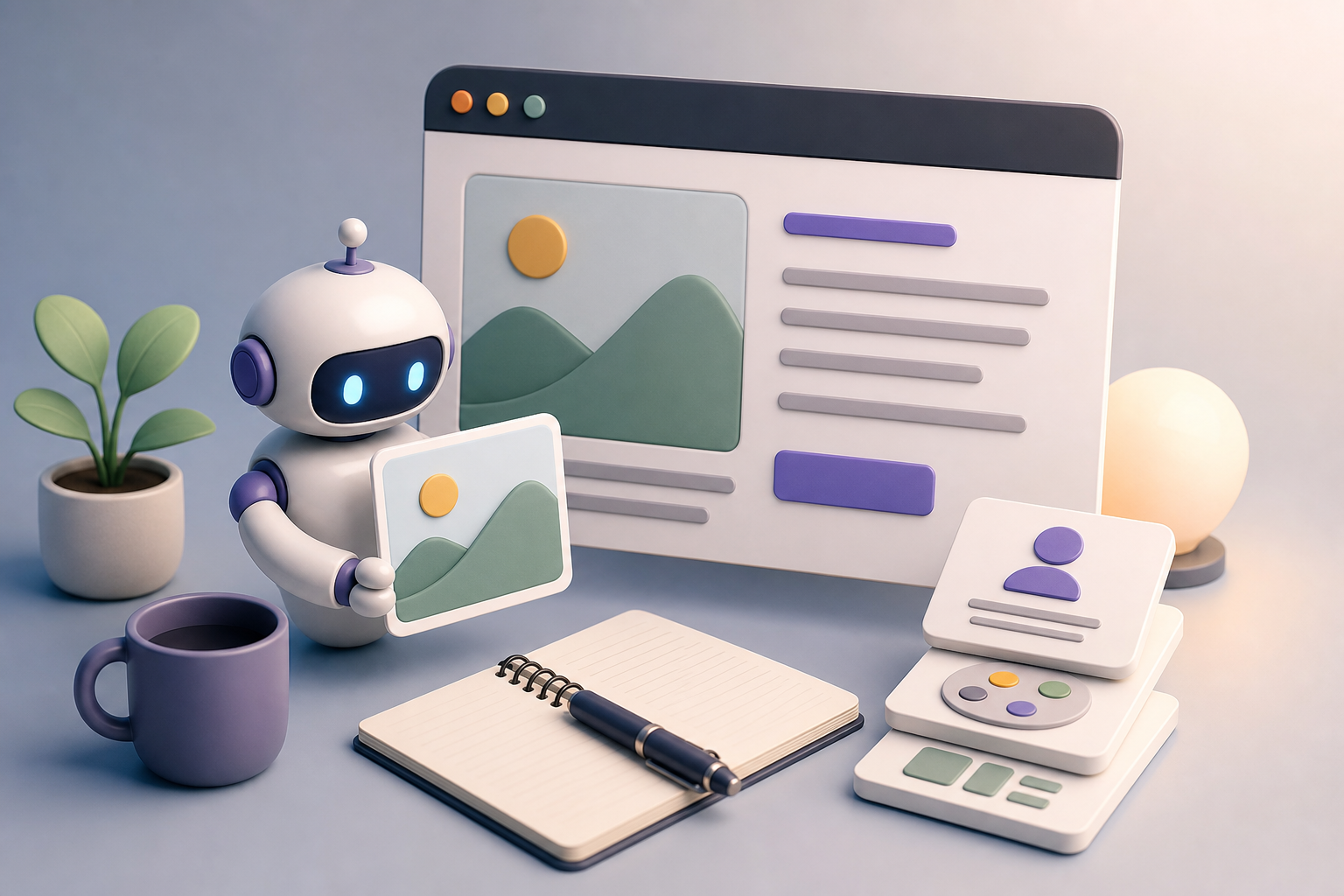 Imagem IA aplicada ao blog para apoiar artigos com consistência visual e identidade de marca