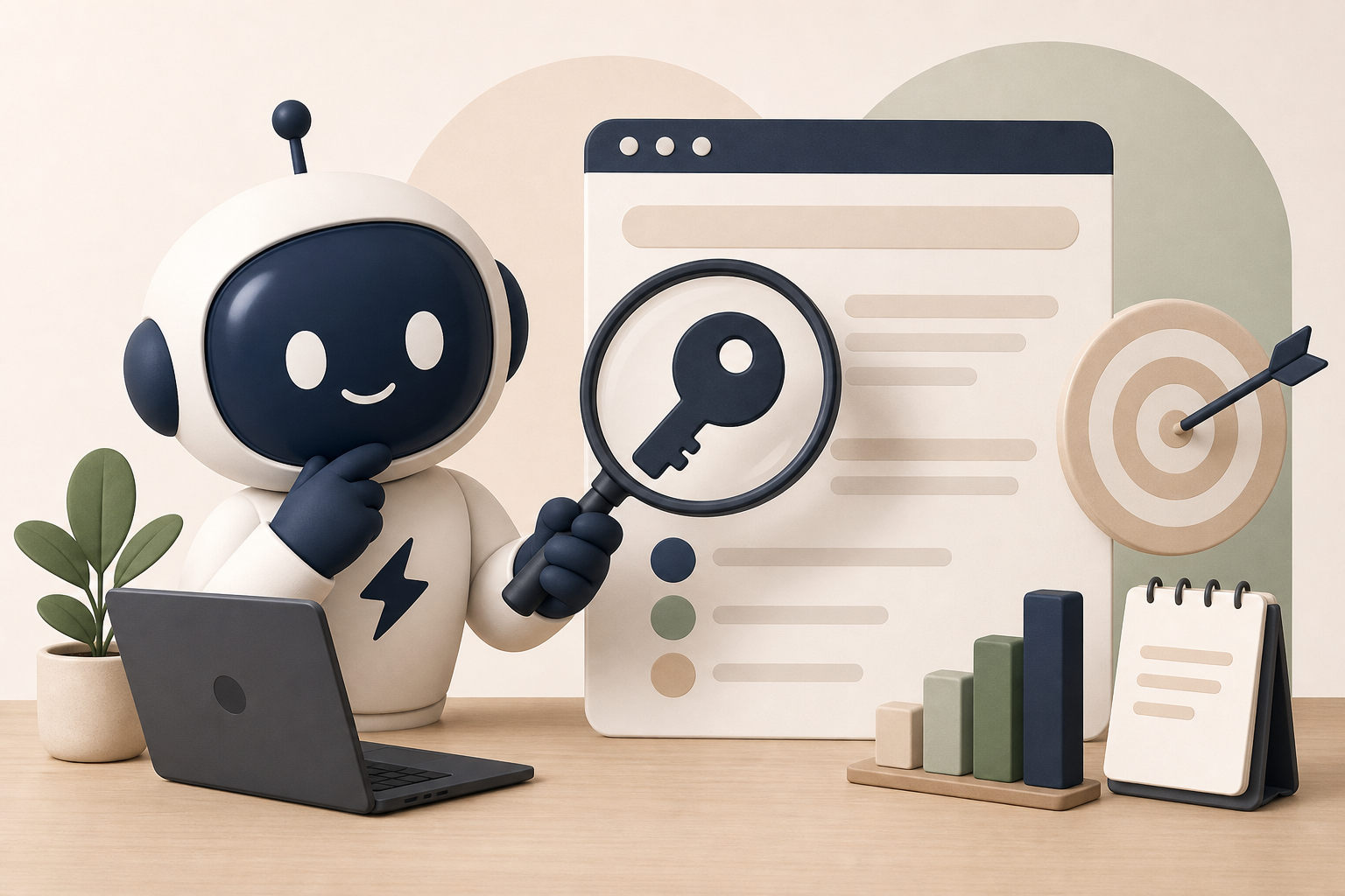 Profissional planejando palavras-chave para blog com foco em conteúdo SEO e alinhamento com a análise da marca