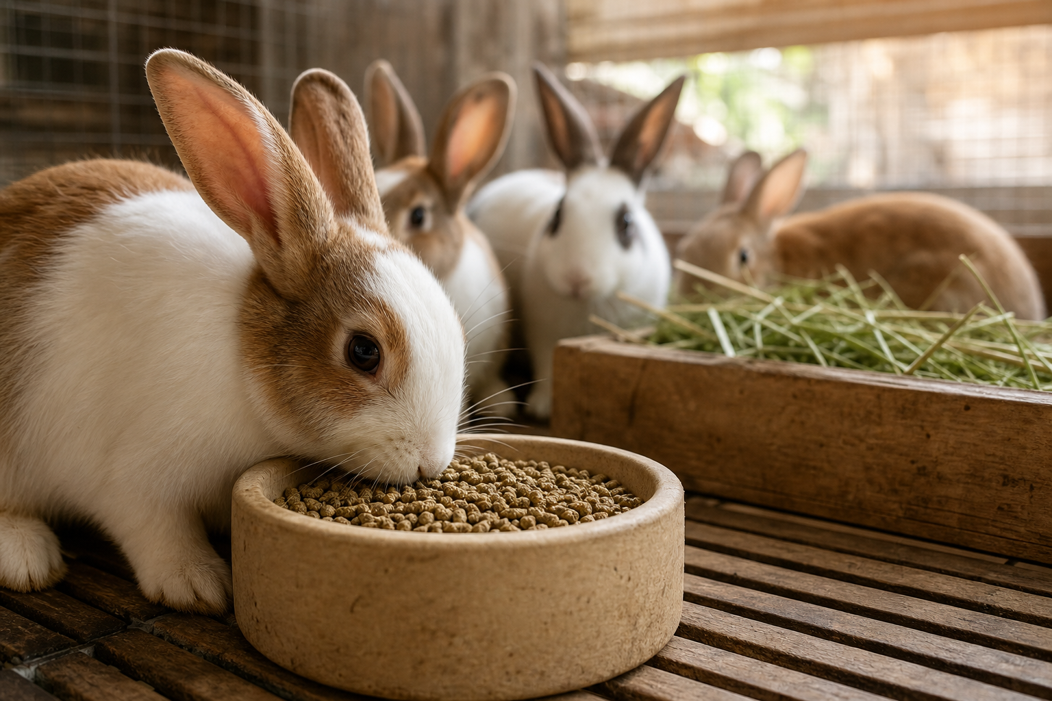 Ração coelhos para manter rotina alimentar estável na criação